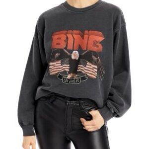 Anine Bing Black Graphic Sweatshirt